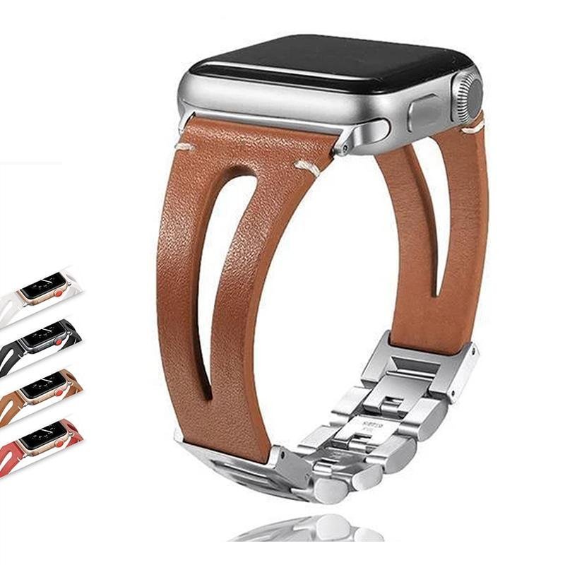 2914655305809.jpg Premium Leather W Strap & Band for I Series 7 6 5 - Image 1