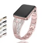 Art Deco Diamond Bling Strap Band for 8 7 6 5 Stainless Steel Strap Link