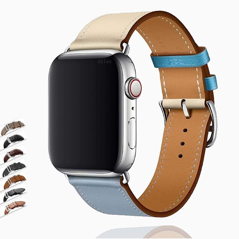 Squarecovers1-Recovered_03abf04f-d0e2-49e7-87c5-5c21712885bb.jpg High-quality Leather loop Sport Strap Single-band for A Series 7 6 ??700001-1-9?? - Image 1